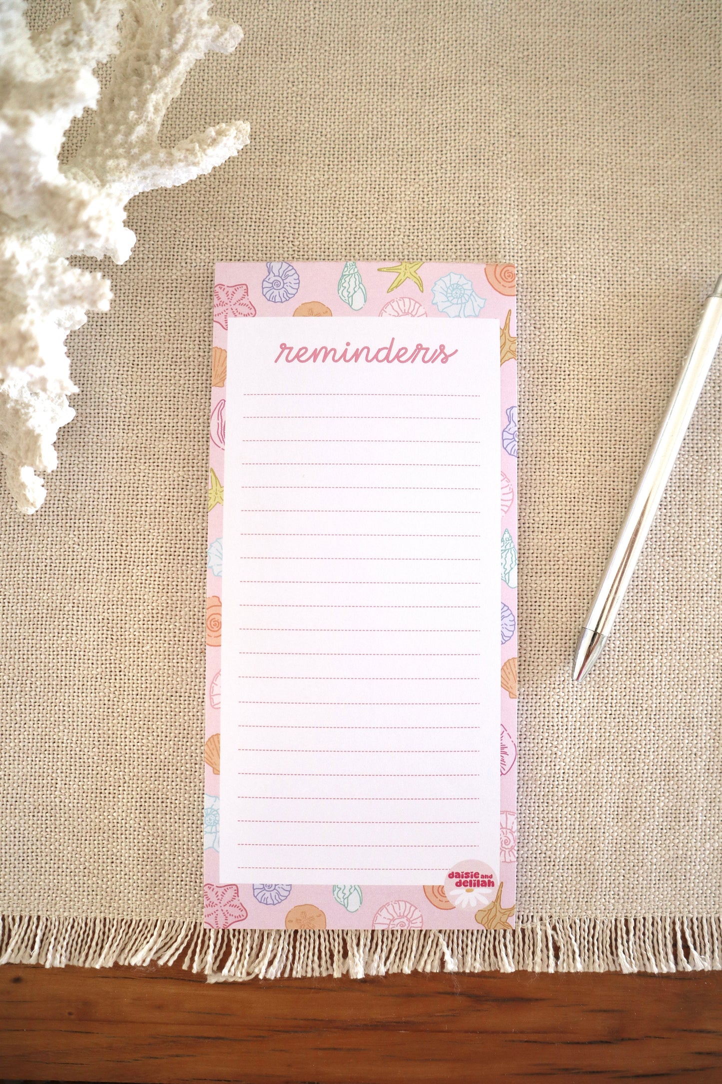 to-do list - pink shells