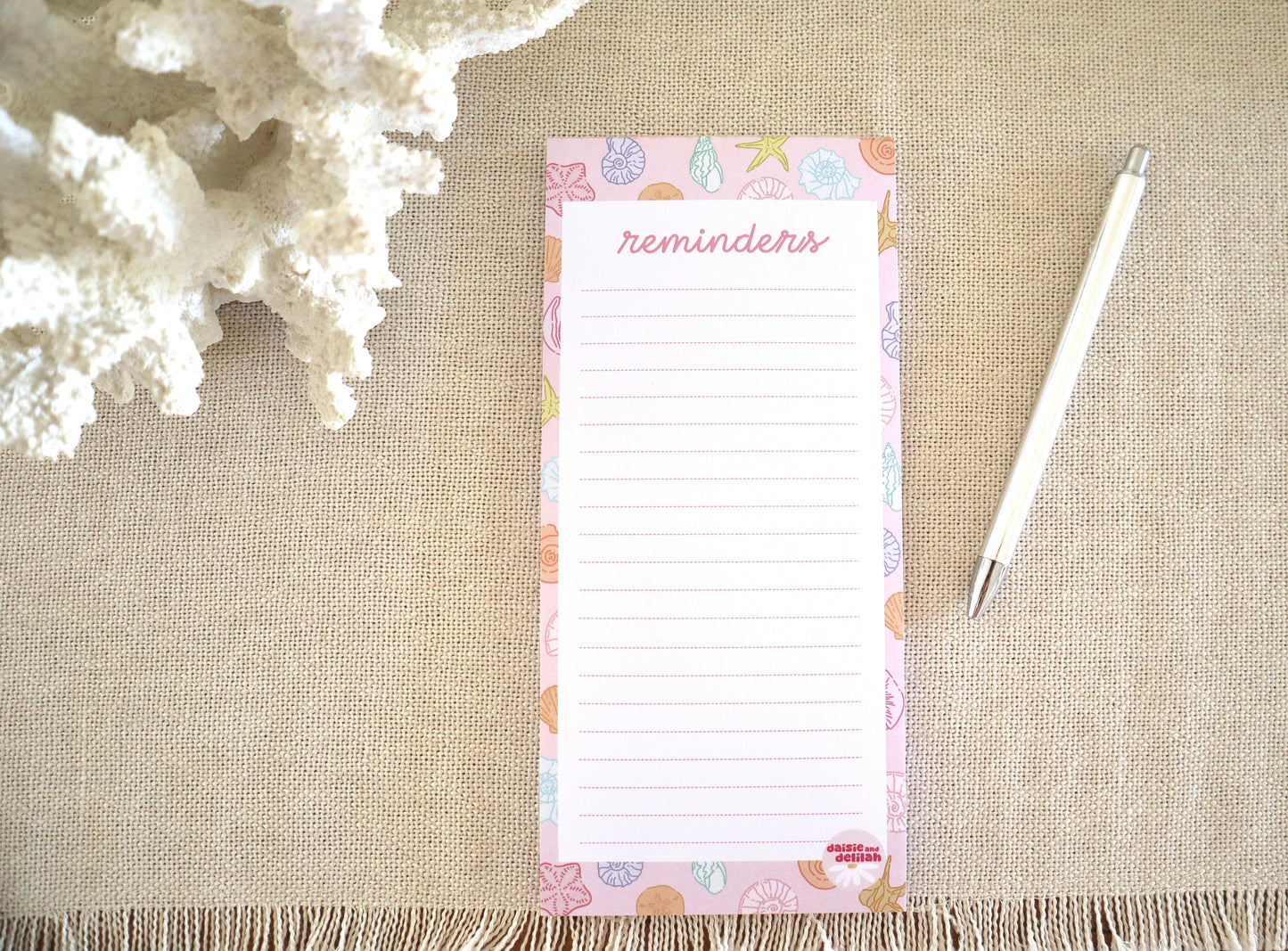 to-do list - pink shells