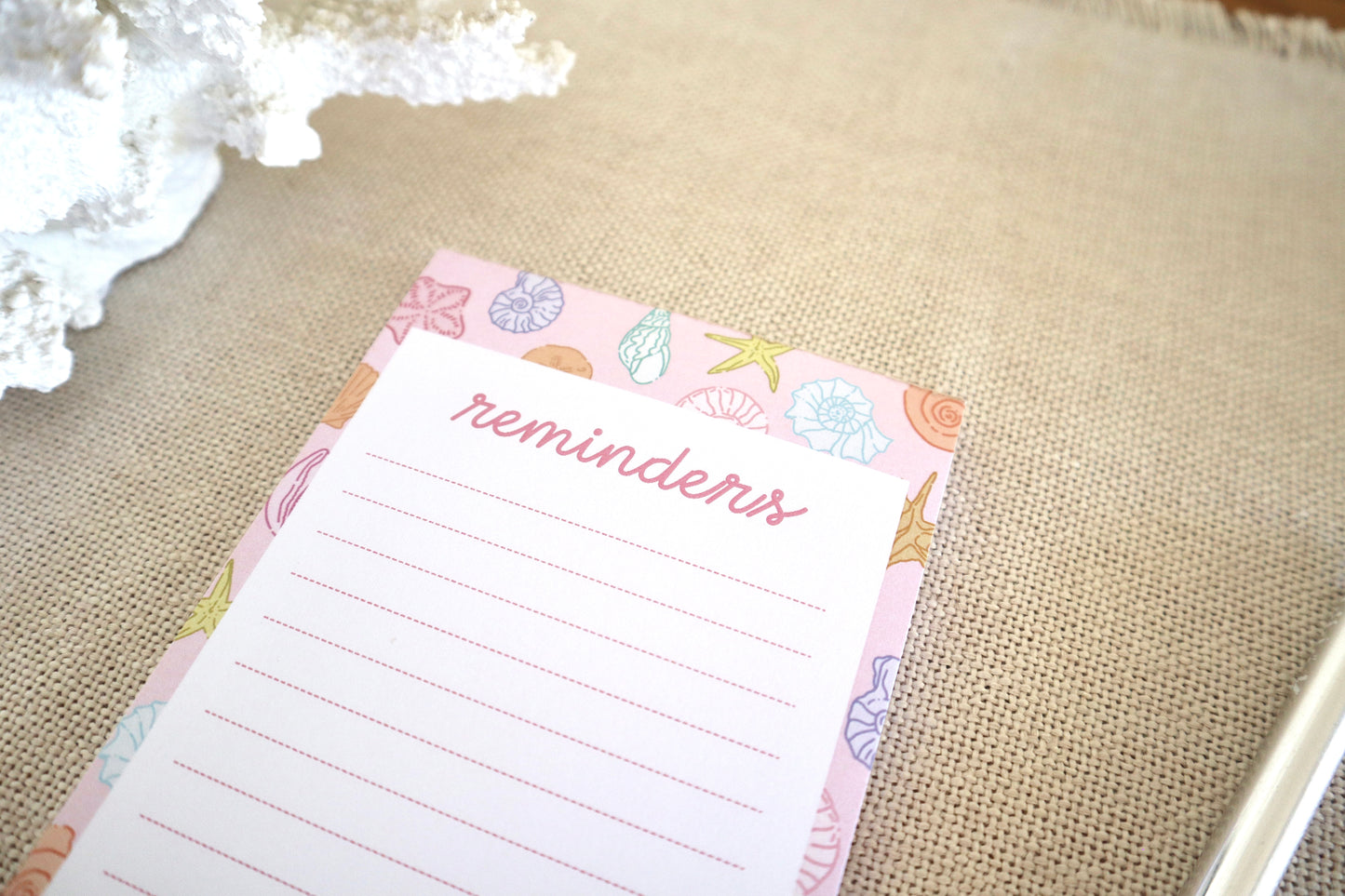 to-do list - pink shells
