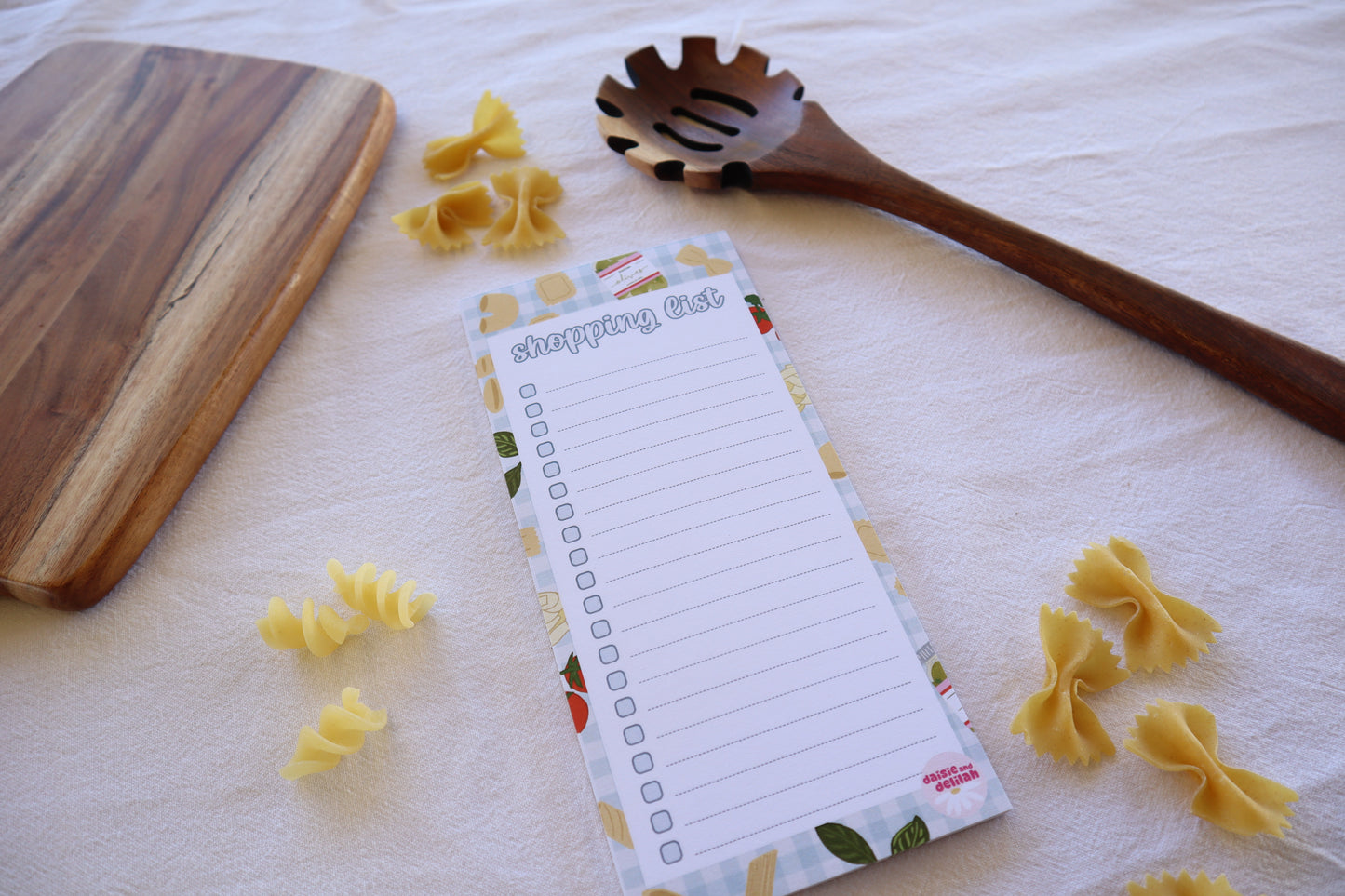 shopping list - pasta!