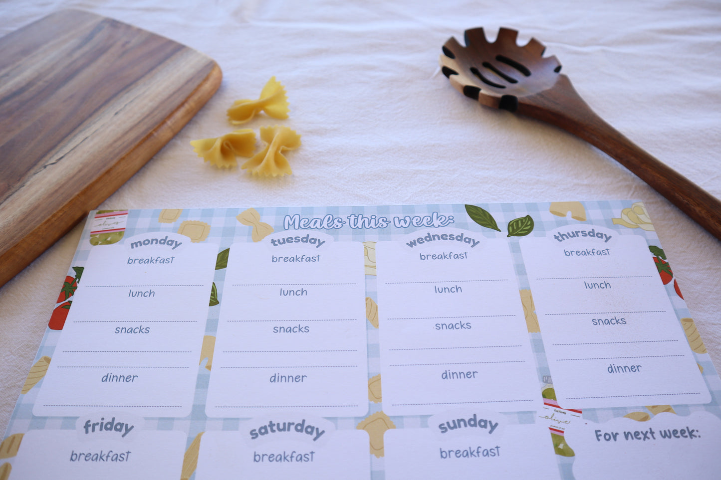 meal planner - pasta!
