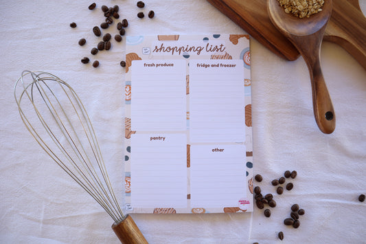 organised shopping list - bakery